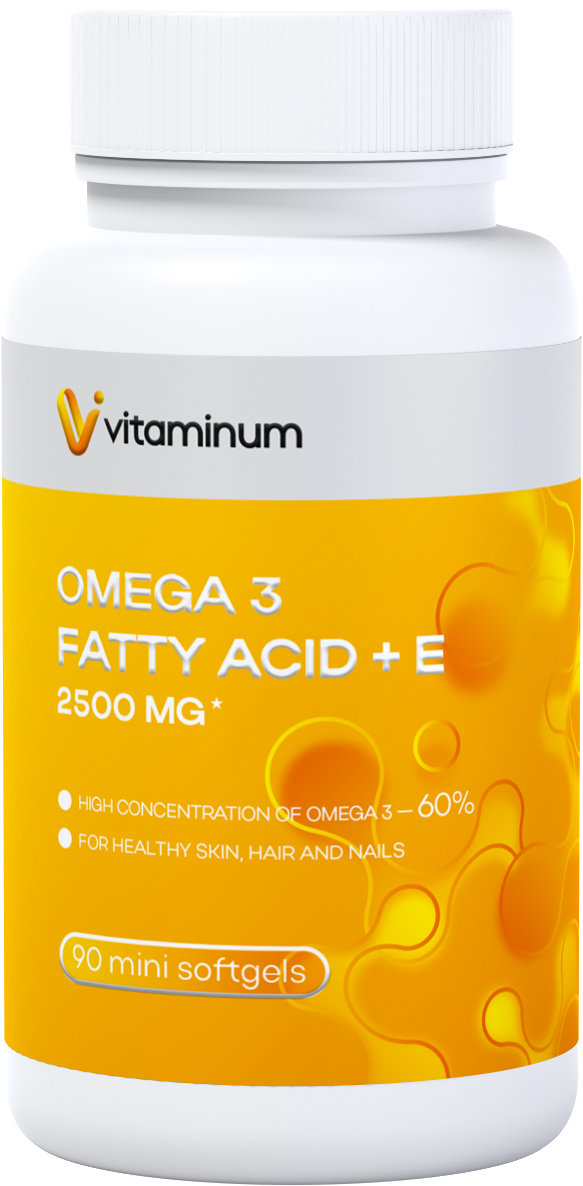  Vitaminum ОМЕГА 3 60% + витамин Е (2500 MG*) 90 капсул 700 мг   в Туапсе