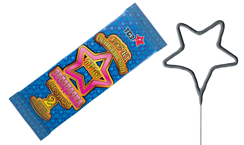  Бенгальские свечи фигурные 2 шт "Звездочка"  в Туапсе